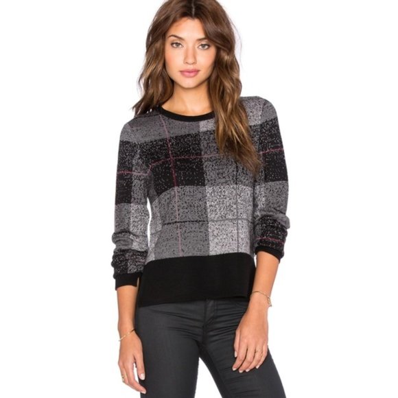 Rag & Bone Tegan Plaid Merino Wool Sweater - Picture 1 of 10